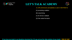 CSIR NET Previous Year Questions Gel Electrophoresis