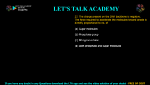 CSIR NET Previous Year Questions Gel Electrophoresis