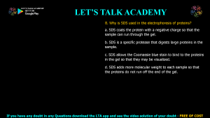CSIR NET Previous Year Questions Gel Electrophoresis