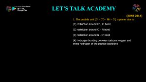 CSIR PYQ Biochemistry-Conformation of Proteins