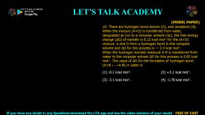 CSIR NET Previous Year Questions on Biochemistry Stabilizing Interactions