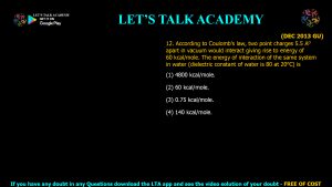 CSIR NET Previous Year Questions on Biochemistry Stabilizing Interactions
