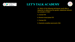 CSIR NET Previous Year Questions on PCR