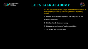 CSIR NET Previous Year Questions on DNA SEQUENCING