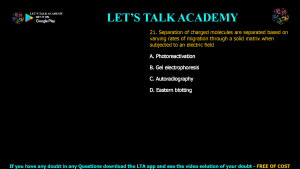 CSIR NET Previous Year Questions on Blotting