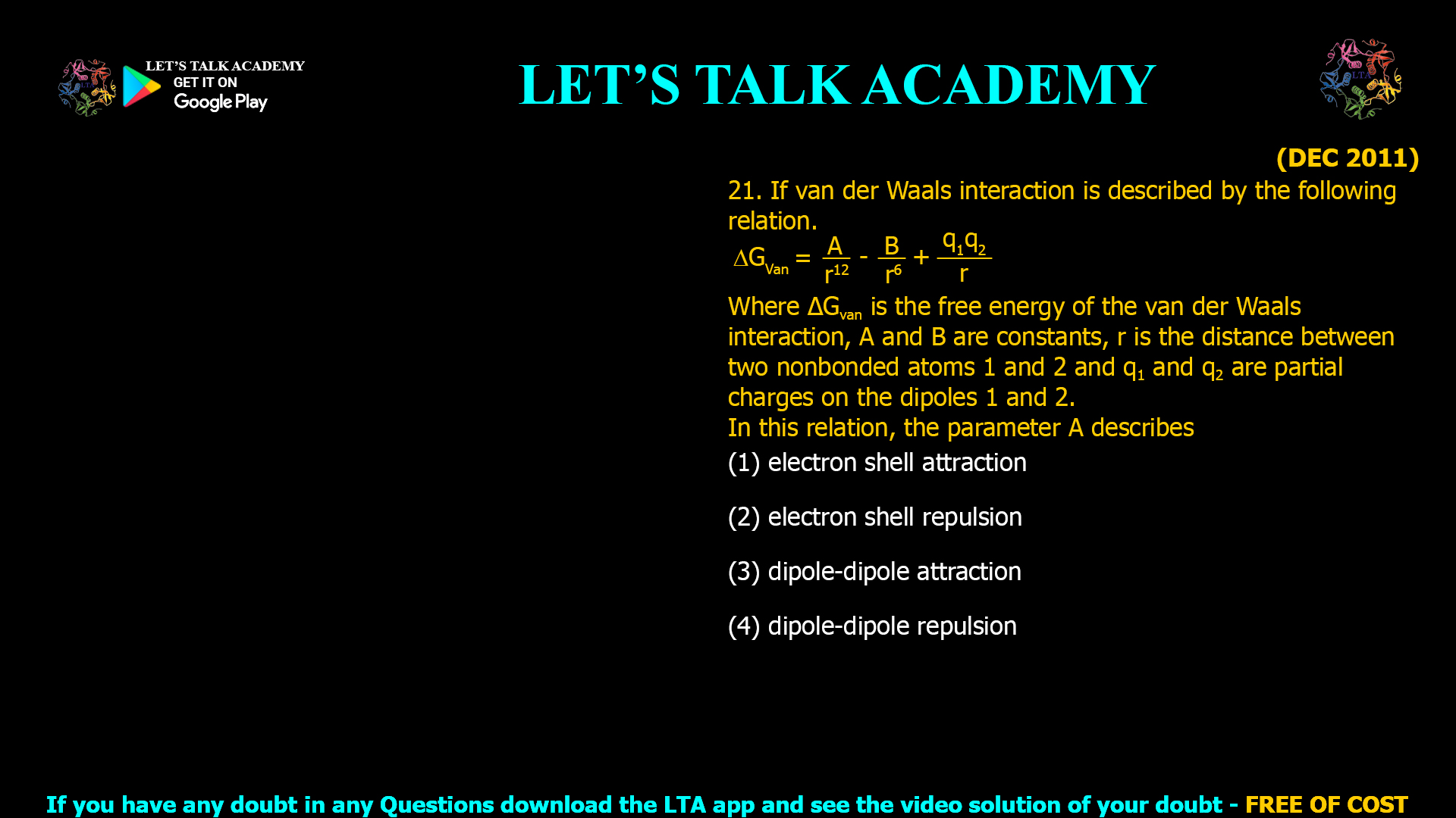 Van der Waals Interactions