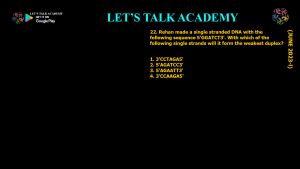 DBT BET JRF 2023 Previous Year Questions and Video solutions