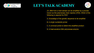 CSIR NET Previous Year Questions on PCR