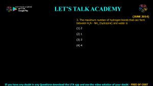 CSIR NET Previous Year Questions on Biochemistry Stabilizing Interactions