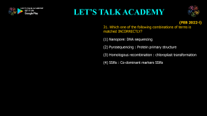 CSIR NET Previous Year Questions on DNA SEQUENCING