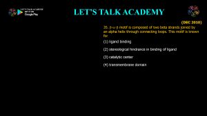 CSIR PYQ Biochemistry-Conformation of Proteins