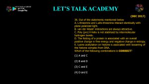 CSIR PYQ Biochemistry-Conformation of Proteins