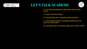 CSIR NET Previous Year Questions on PCR