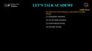 CSIR PYQ Biochemistry-Conformation of Proteins