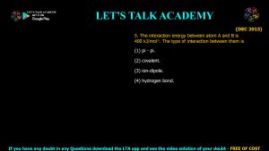 CSIR NET Previous Year Questions on Biochemistry Atoms & Molecules
