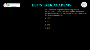 CSIR NET Previous Year Questions on PCR
