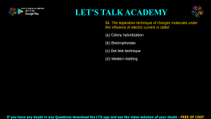 CSIR NET Previous Year Questions on Blotting