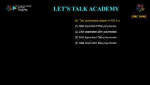 CSIR NET Previous Year Questions on PCR