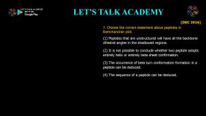 CSIR PYQ Biochemistry-Conformation of Proteins