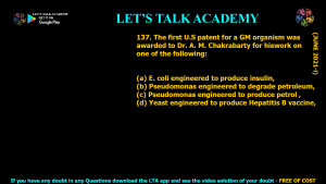 DBT BET JRF 2021 Previous Year Questions and Video solution