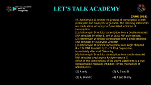 CSIR NET Life Science Previous Year Questions and Solution on Prokaryotic Transcription