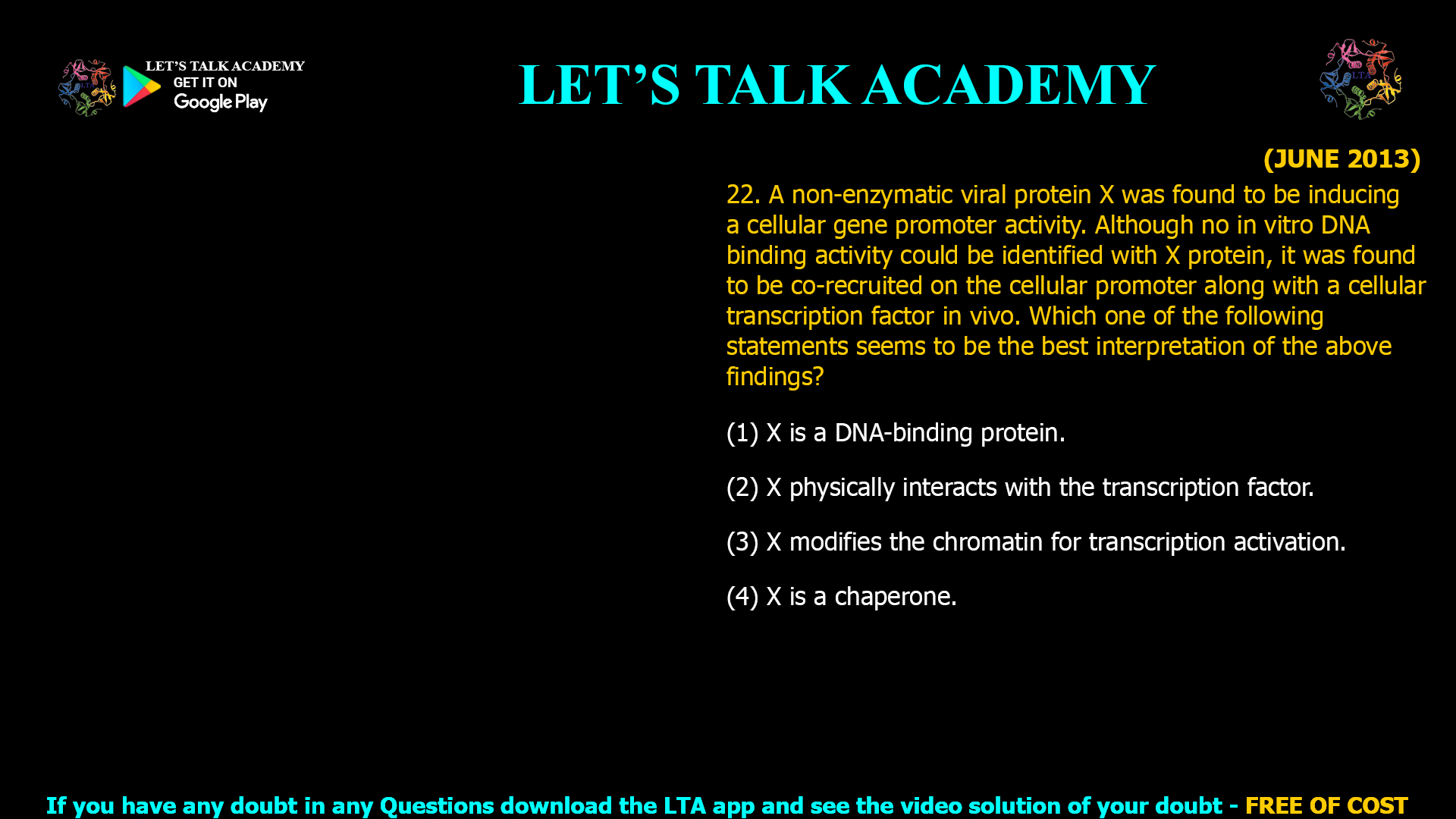 Viral Protein X Inducing Cellular Gene Promoter Activity Without Direct DNA Binding