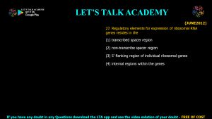 CSIR NET Life Science Previous Year Questions and Solution on Molecular Biology