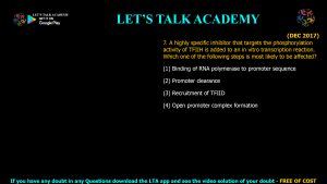 CSIR NET Life Science Previous Year Questions and Solution on Molecular Biology