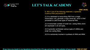 CSIR NET Life Science Previous Year Questions and Solution on Molecular Biology
