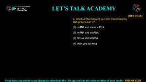CSIR NET Life Science Previous Year Questions and Solution on Molecular Biology