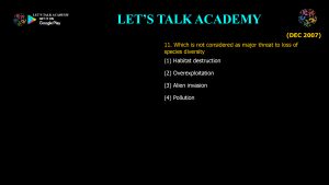 CSIR NET Life Science Previous Year Questions and Solution on Conservation Biology