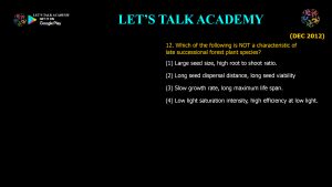 CSIR NET Life Science Previous Year Questions and Solution on Ecological Succession