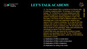 CSIR NET Life Science Previous Year Questions and Solution on DNA REPLICATION