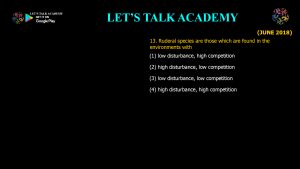 CSIR NET Life Science Previous Year Questions and Solution on Community Ecology