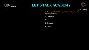 CSIR NET Life Science Previous Year Questions and Solution on Paleontology and Evolutionary History