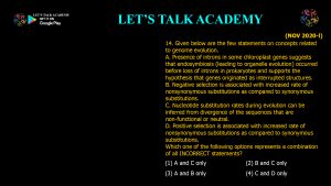 CSIR NET Life Science Previous Year Questions and Solution on Molecular Evolution