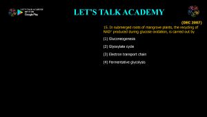 CSIR NET Life Science Previous Year Questions and Solution on Metabolism