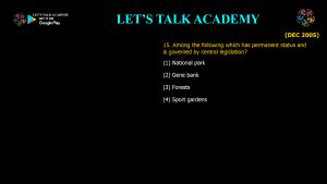 CSIR NET Life Science Previous Year Questions and Solution on Conservation Biology