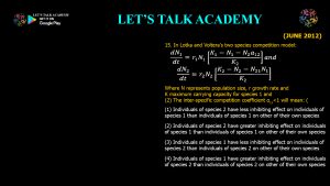 CSIR NET Life Science Previous Year Questions and Solution on Ecology