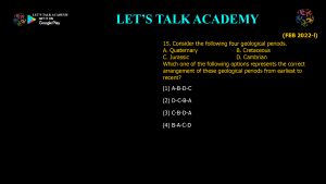 CSIR NET Life Science Previous Year Questions and Solution on Paleontology and Evolutionary History