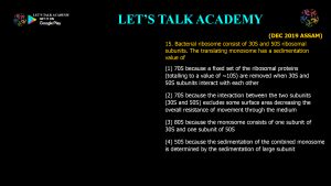 CSIR NET Life Science Previous Year Questions and Solution on Translation