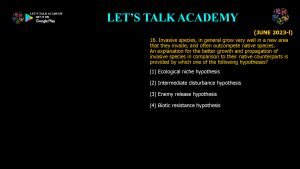 CSIR NET Life Science Previous Year Questions and Solution on Biogeography