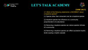 CSIR NET Life Science Previous Year Questions and Solution on Community Ecology
