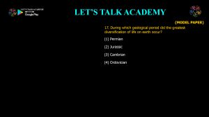 CSIR NET Life Science Previous Year Questions and Solution on Paleontology and Evolutionary History