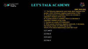 CSIR NET Life Science Previous Year Questions and Solution on DNA REPLICATION