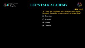 CSIR NET Life Science Previous Year Questions and Solution on Paleontology and Evolutionary History