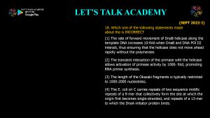 CSIR NET Life Science Previous Year Questions and Solution on DNA REPLICATION