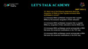 CSIR NET Life Science Previous Year Questions and Solution on Translation