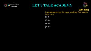CSIR NET Life Science Previous Year Questions and Solution on Ecosystem Ecology