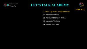 CSIR NET Life Science Previous Year Questions and Solution on Molecular Biology